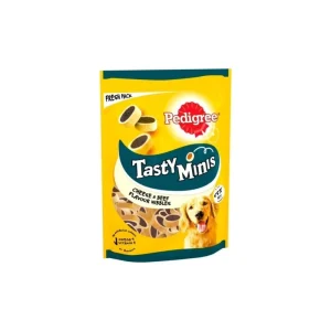 تشویقی سگ پدیگری مدل Tasty minis وزن 140 گرم